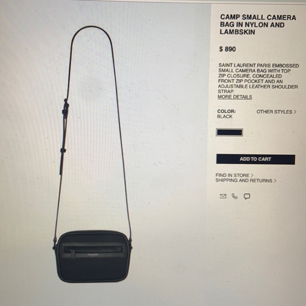 NEW YSL Camp small camera bag